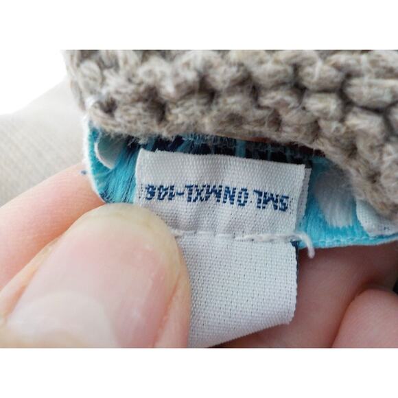 Vintage Old Navy Brown Knit Sweater Red Heart Purple Aztec Intarsia Teen size XL - Picture 7 of 8